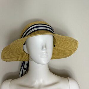 Jendi Women's Wide Brim Sun Hat with ribbon